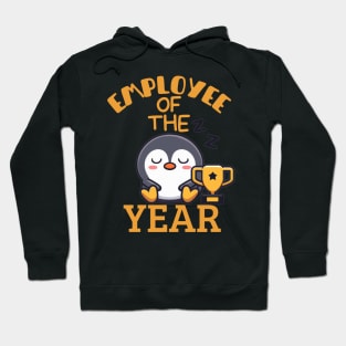 funny lazy penguin, employee of the year joke Hoodie